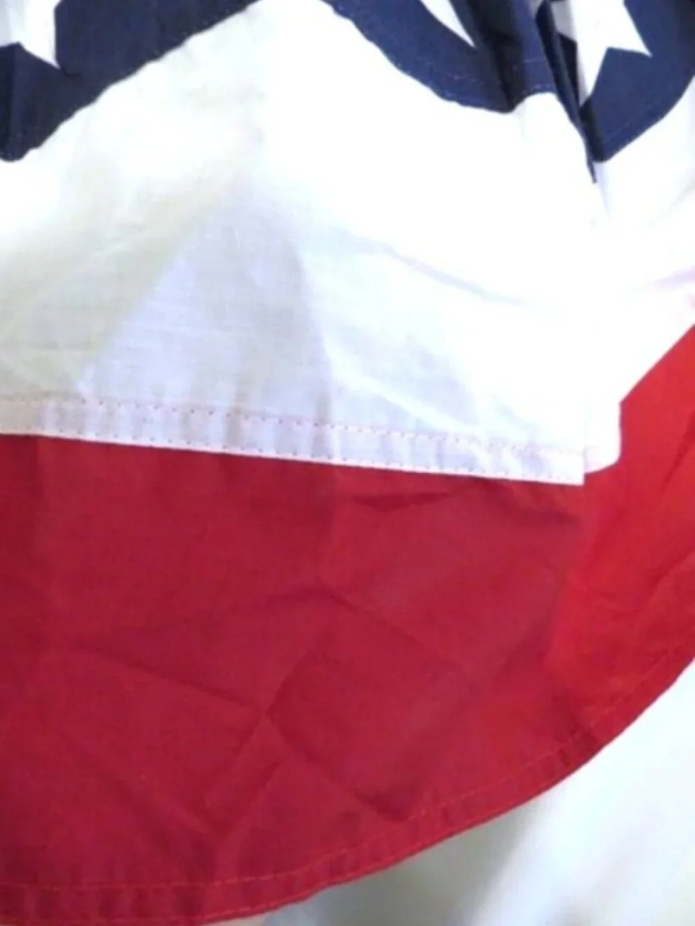 Vintage Heavy Cotton Patriotic Bunting – 3ft Sewn Fan Bunting with Corded Tassel